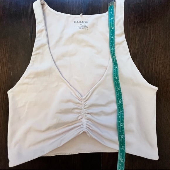 Garage Pink Deep V Neck Ruched Bralette Crop Tank size Small - Picture 4 of 6